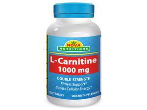 Nova Nutritions L-Carnitine 1000mg 120 Tablets - Carnitine for energy and fitness support Nova Nutritions L-Carnitine 1000mg 120 Tablets - Carnitine for energy and fitness support