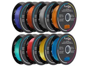 PrintOxe 3D PLA like SILK Filament 8 Packs Green Red Yellow Blue Violet Copper Silver Orange Colours for 3D Printers 175 mm Diameter Each 1 Kg Net on Spool 22 LBs Dimensional Accuracy  003 mm