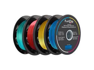 PrintOxe 3D PLA like SILK Filament 4 Packs of Green  Red  Yellow  Blue Colours for 3D Printers 175 mm Diameter Each Weight 1 Kg Net on Spool 22 LBs Dimensional Accuracy  003 mm