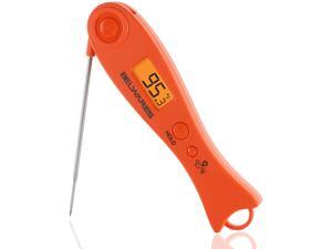 Belwares Digital Cooking Meat Thermometer - Instant Read Food Thermometer for BBQ Grilling Baking and Candy - Folding Probe Reads Temperature Within 4-7 Second Belwares Digital Cooking Meat Thermometer - Instant Read Food Thermometer for BBQ Grilling Baking and Candy - Folding Probe Reads Temperature Within 4-7 Second