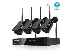 TMEZON 1080P Audio Wireless Security Camera System, 8CH NVR 4Pcs Home Outdoor WiFi Surveillance Camera with Night Vision, Waterproof, Motion Alert, Remote Access, No Hard Disk TMEZON 1080P Audio Wireless Security Camera System, 8CH NVR 4Pcs Home Outdoor WiFi Surveillance Camera with Night Vision, Waterproof, Motion Alert, Remote Access, No Hard Disk