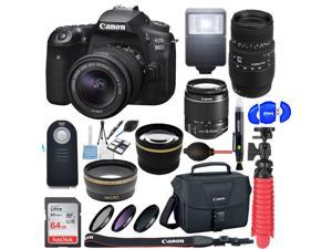Canon EOS 90D DSLR Camera with 18-55mm & 70-300mm Dual Lens Bundle & Additional Accessories