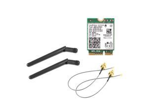 Intel AX201 WIFI 6 and BT5.1 CNVio2 M.2 2230, Two 10-inch RP-SMA Cable and Antenna