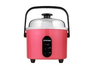 TATUNG Indirect Multi-Functional Mini Rice Cooker, Steamer and Warmer, Peach Red, 3-Cup uncooked/ 6-Cup cooked, TAC-3ASF-1 TATUNG Indirect Multi-Functional Mini Rice Cooker, Steamer and Warmer, Peach Red, 3-Cup uncooked/ 6-Cup cooked, TAC-3ASF-1