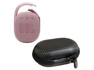 JBL CLIP 4 Waterproof Portable Bluetooth Speaker Bundle with gSport Carbon Fiber Case (Pink)