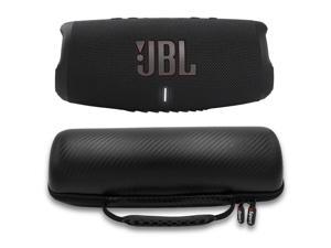 JBL CHARGE 5 Waterproof Portable Speaker with Built-in Power bank and gSport Carbon Fiber Case (Black)