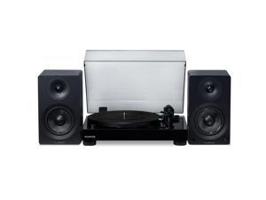 Fluance RT81 Elite High Fidelity Vinyl Turntable (Piano Black) with Ai41 Powered 5" Stereo Bookshelf Speakers (Black Ash), Diamond Stylus, Belt Drive, Built-in Preamp, 90W Class D Amplifier, Bluetooth