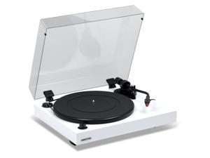 Fluance RT83 Reference High Fidelity Vinyl Turntable Record Player with Ortofon 2M Red Cartridge, Speed Control Motor, Solid Wood Plinth, Vibration Isolation Feet - Piano White