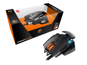 Cougar 700M EVO 16000 DPI Optical Gaming Mouse (Sensor: Pixart PMW3389) with Adjustable Palm Rest, Weights and 8 Fully Configurable Buttons Cougar 700M EVO 16000 DPI Optical Gaming Mouse (Sensor: Pixart PMW3389) with Adjustable Palm Rest, Weights and 8 Fully Configurable Buttons