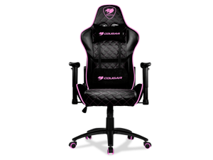 Cougar Armor One Eva (Pink) Gaming Chair with Breathable Premium PVC Leather and Body-embracing High Back Design