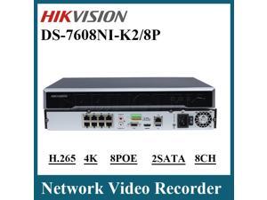 Hikvision Original DS-7608NI-K2/8P Embedded Plug & Play 4K NVR 8MP H.265 Network Video Recorder 8 PoE HDMI at up to (3840x2160) Support VCA detection alarm and VCA search Upgradable with US firmware Hikvision Original DS-7608NI-K2/8P Embedded Plug & Play 4K NVR 8MP H.265 Network Video Recorder 8 PoE HDMI at up to (3840x2160) Support VCA detection alarm and VCA search Upgradable with US firmware