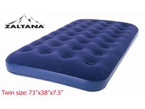 Zaltana Flocked Twin size Air Mattress (Size: 73"x38"x7.5") Zaltana Flocked Twin size Air Mattress (Size: 73"x38"x7.5")