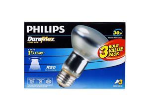 Philips 223131 30-Watt R20 DuraMax Indoor Flood Light Bulb, 3-Pack