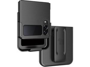 Black Hard Case Cover and Belt Clip Holster Combo for Samsung Galaxy Z Flip 4 5G