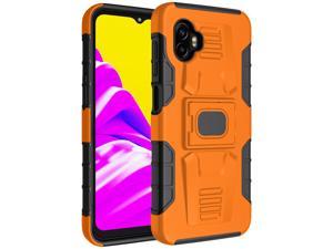 Orange Rugged Case with Stand Ring Grip for Samsung Galaxy XCover 6 Pro 2022
