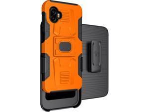 Orange Rugged Case Stand and Belt Clip for Samsung Galaxy XCover 6 Pro 2022