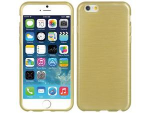 CHAMPAGNE GOLD SHEER SILK TPU SKIN CASE GRIP COVER FOR APPLE iPHONE 6 47