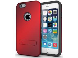 RED SLIM TOUGH SHIELD MATTE ARMOR HYBRID CASE COVER SKIN FOR iPHONE 6 47