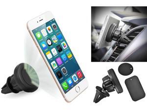 UNIVERSAL CAR AC VENT MAGNETIC HOLDER FOR CELL PHONE (2 MAGNET ADAPTERS)
