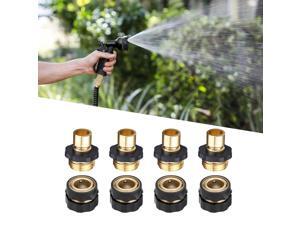 4 Pairs Garden Hose Quick Connect Set Water Hose Fit Brass Female Male Connector Set - Standard 3/4" Aluminum Garden Hose Quick Connectors for Outdoor Use 4 Pairs Garden Hose Quick Connect Set Water Hose Fit Brass Female Male Connector Set - Standard 3/4" Aluminum Garden Hose Quick Connectors for Outdoor Use