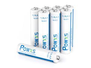 POWXS 8Pcs AAA Rechargeable Batteries 800mAh PreCharged Triple A Batteries 12V LongLasting NiMH AAA Size Batteries Suitable for Household