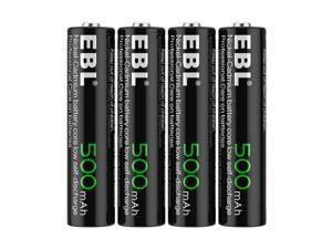 EBL 4 Pack 1.2V 500mAh AAA Ni-CD Rechargeable Batteries for Solar Garden Light Gaming Controllers EBL 4 Pack 1.2V 500mAh AAA Ni-CD Rechargeable Batteries for Solar Garden Light Gaming Controllers