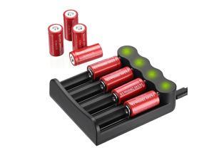 8 piece 2800mAh CR123A 16340 3.7V Li-ion Rechargeable Batteries With 4 Slot LED Battery Charger for Torch Camera Flashlight 8 piece 2800mAh CR123A 16340 3.7V Li-ion Rechargeable Batteries With 4 Slot LED Battery Charger for Torch Camera Flashlight