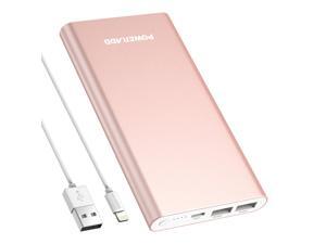 Poweradd Pilot 4GS Power Bank 12000mAh Portable Charger Dual 3A Output External Battery Pack for iPhone,iPad,Samsung Galaxy and More - Rose