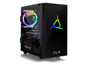 CLX SET Gaming PC - AMD Ryzen 5 3600X 3.8GHz 6-Core, 16GB DDR4 2666, Radeon RX 5600 XT 6GB, 480GB SSD + 2TB HDD, WiFi, Black Mini-Tower RGB, Windows 10 Home CLX SET Gaming PC - AMD Ryzen 5 3600X 3.8GHz 6-Core, 16GB DDR4 2666, Radeon RX 5600 XT 6GB, 480GB SSD + 2TB HDD, WiFi, Black Mini-Tower RGB, Windows 10 Home