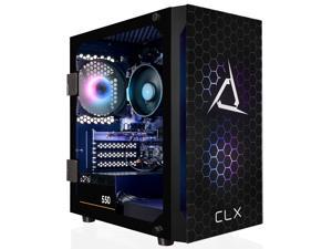CLX SET Gaming Desktop - AMD Ryzen 5 5600G 3.9GHz 6-Core Processor, 8GB DDR4 Memory, Radeon Vega 7 1GB Shared Graphics 500GB NVMe M.2 SSD,  WiFi, Win 11 Home 64-bit