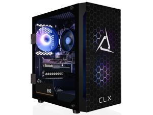 CLX SET Gaming Desktop - AMD Ryzen 5 5500 3.6GHz 6-Core Processor, 8GB DDR4 Memory, Radeon RX 6400 4GB GDDR6 Graphics 500GB NVMe M.2 SSD,  WiFi, Win 11 Home 64-bit