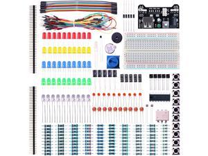 Elegoo EL-CK-002 Electronic Fun Kit Bundle with Breadboard Cable Resistor, Capacitor, LED, Potentiometer (235 Items)