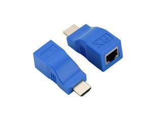 2Pcs 1080P HDMI To RJ45 Over Cat 5e/6 Network Cable Extender Converter Adapter 2Pcs 1080P HDMI To RJ45 Over Cat 5e/6 Network Cable Extender Converter Adapter