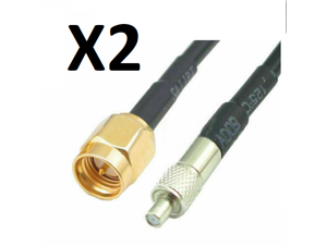 2x SMA male plug to TS9 female jack adapter RF Antenna Coax Cable 10in RG174 2x SMA male plug to TS9 female jack adapter RF Antenna Coax Cable 10in RG174