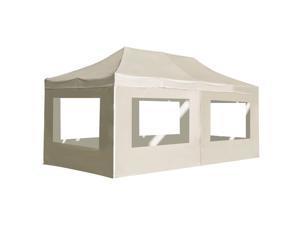 Professional Folding Party Tent with Walls Aluminium 236.2"x118.1" Cream