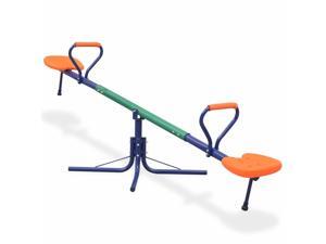 vidaXL 360-Degree Rotating Seesaw Orange Outdoor Kids Children Teeterboards vidaXL 360-Degree Rotating Seesaw Orange Outdoor Kids Children Teeterboards