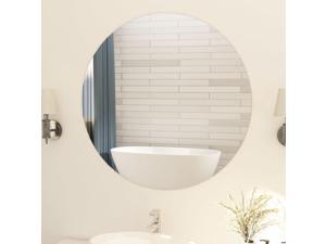 vidaXL Frameless Mirror Round 35.4" Glass Home Bedroom Bathroom Indoor Decor