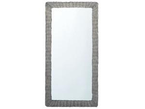 vidaXL Mirror 47.2"x23.6" Wicker Rattan Frame Mirror Bathroom Bedroom Decor