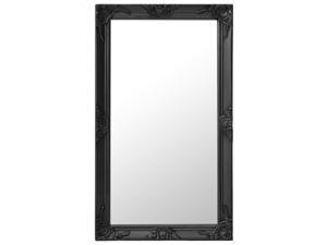 vidaXL Wall Mirror Baroque Style 23.6"x39.4" Black Handing Mirror Bathroom