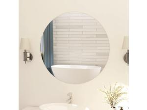 vidaXL Frameless Mirror Round 31.5" Glass Home Bedroom Bathroom Indoor Decor