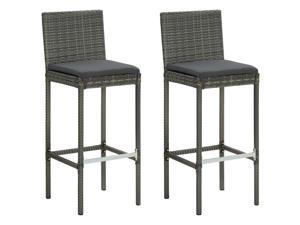 2x grey bar stools