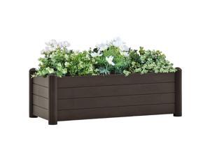 vidaXL Garden Raised Bed PP Mocha Outdoor Planter Planting Bed Plant Boxes vidaXL Garden Raised Bed PP Mocha Outdoor Planter Planting Bed Plant Boxes