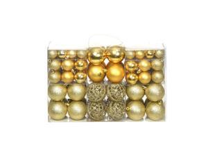 vidaXL Christmas Ball Set 100 Piece Gold Xmas Decorations Ornaments Bauble
