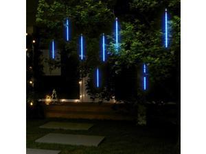 vidaXL 8x Meteor Lights 1 ft Blue 192 LEDs Indoor Outdoor Xmas Decoration