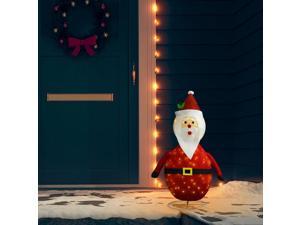 vidaXL Decorative Christmas Santa Claus Figure LED Luxury Fabric Ornament