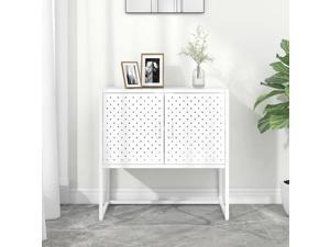 vidaXL Sideboard White 29.5" Steel Home Storage Cabinet Side Table Furniture