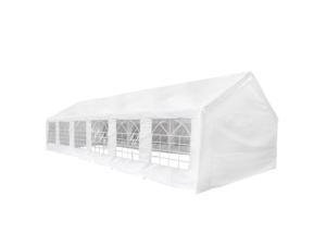 vidaXL Party Tent Heavy Duty White 39.4' x 19.7' Outdoor Pop Up Gazebo Canopy vidaXL Party Tent Heavy Duty White 39.4' x 19.7' Outdoor Pop Up Gazebo Canopy