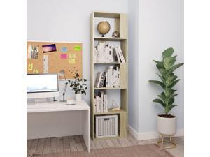 vidaXL Book Cabinet/Room Divider Sonoma Oak Chipboard Bookshelf Highboard vidaXL Book Cabinet/Room Divider Sonoma Oak Chipboard Bookshelf Highboard