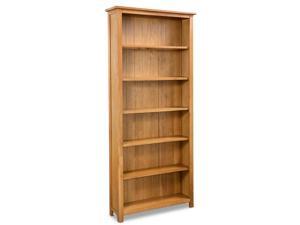 vidaXL Solid Oak Wood 6-Tier Bookcase Book Shelves Cabinets Display Shelf vidaXL Solid Oak Wood 6-Tier Bookcase Book Shelves Cabinets Display Shelf