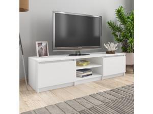 vidaXL TV Cabinet White 55.1" MDF board TV Stand Unit Entertainment Center vidaXL TV Cabinet White 55.1" MDF board TV Stand Unit Entertainment Center